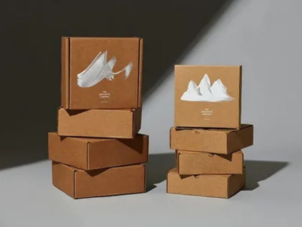 white or kraft for custom shipping boxes